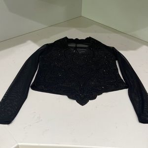Vintage small, another thyme longsleeve shimmers, and mesh, longsleeve, sexy top